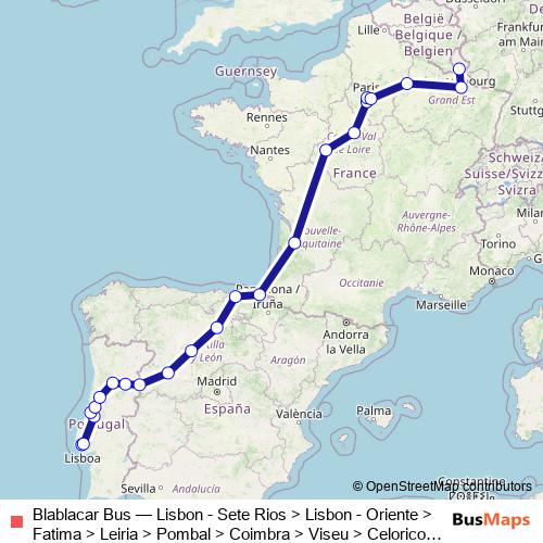 Blablacar Bus bus Line Map
