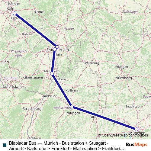 Blablacar Bus bus Line Map