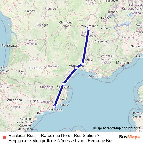 Blablacar Bus bus Line Map