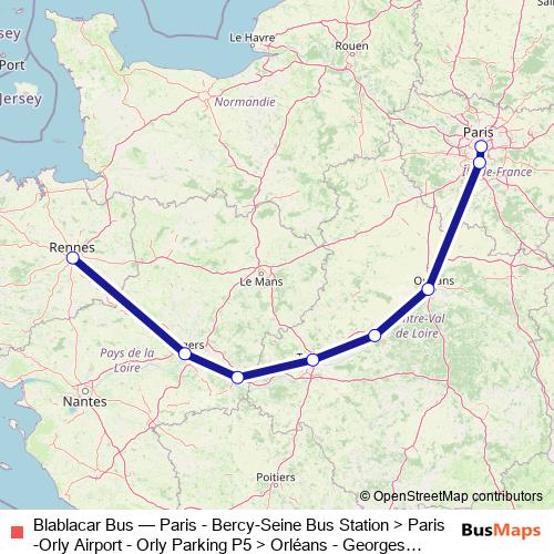 Blablacar Bus bus Line Map