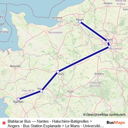 Blablacar Bus bus Line Map