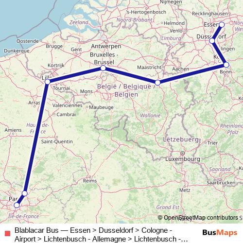 Blablacar Bus bus Line Map
