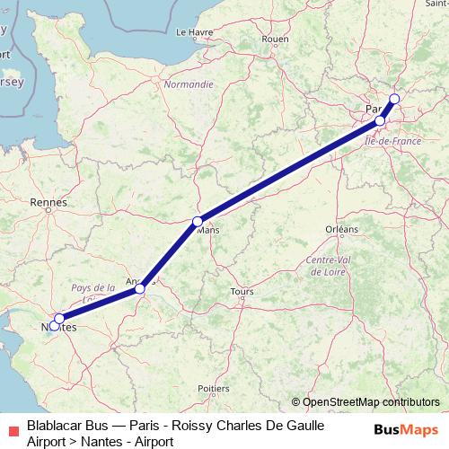 Blablacar Bus bus Line Map