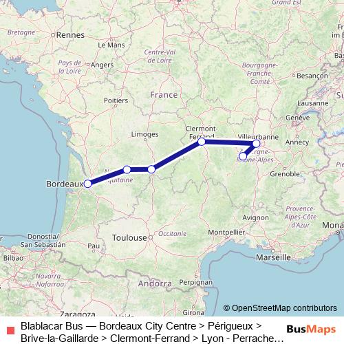 Blablacar Bus bus Line Map