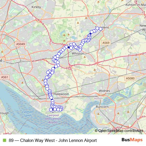 89 bus Line Map