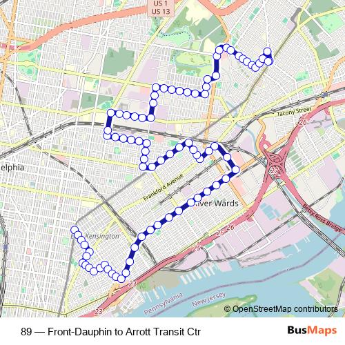 89 bus Line Map