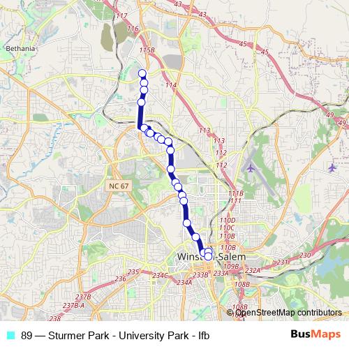 89 bus Line Map
