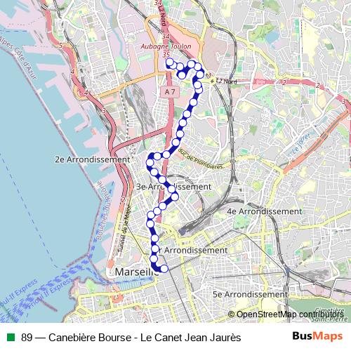 89 bus Line Map