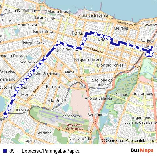 89 bus Line Map