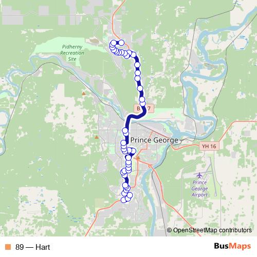 89 bus Line Map