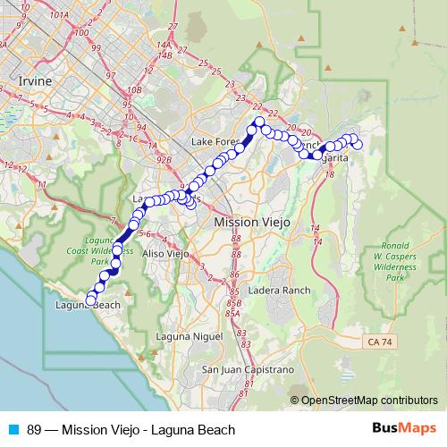 89 bus Line Map