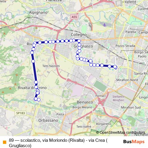 89 bus Line Map