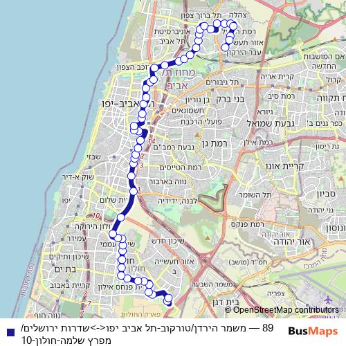 89 bus Line Map