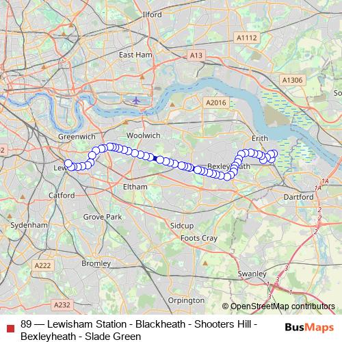 89 bus Line Map