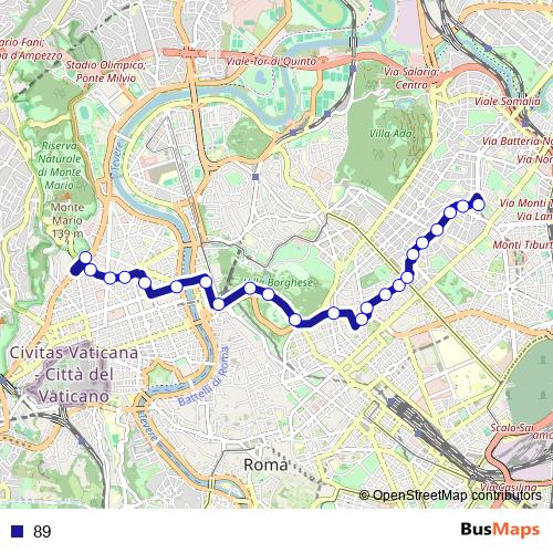 89 bus Line Map