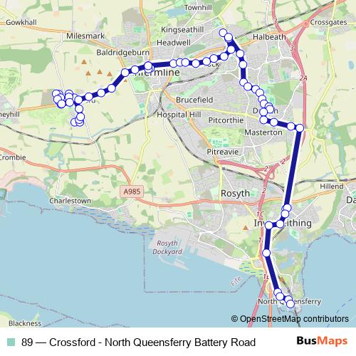 89 bus Line Map