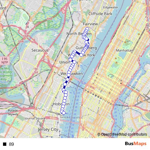 89 bus Line Map