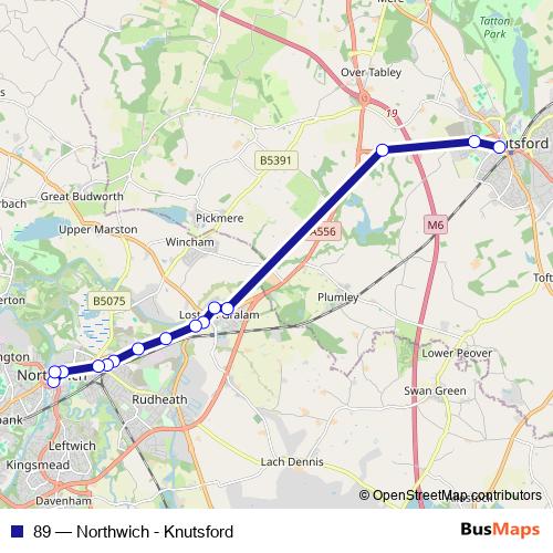89 bus Line Map