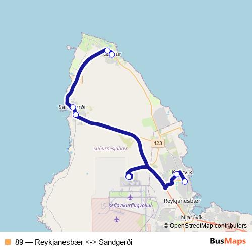 89 bus Line Map