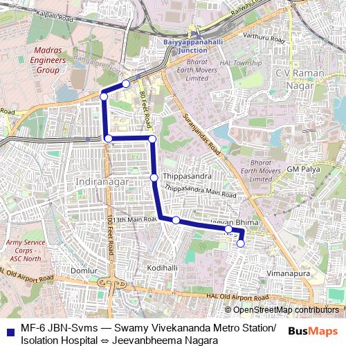 MF-6 JBN-Svms bus Line Map