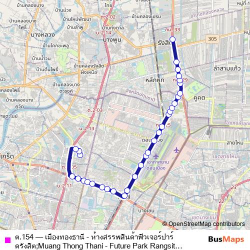 ต.154 bus Line Map