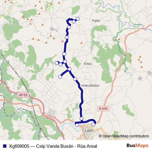 Xg699005 bus Line Map