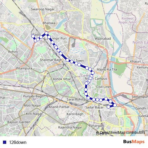 126down bus Line Map