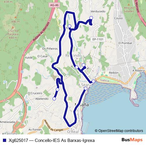 Xg625017 bus Line Map