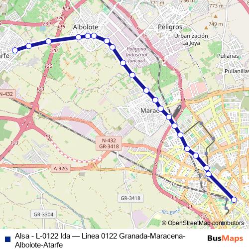 Alsa - L-0122 Ida bus Line Map