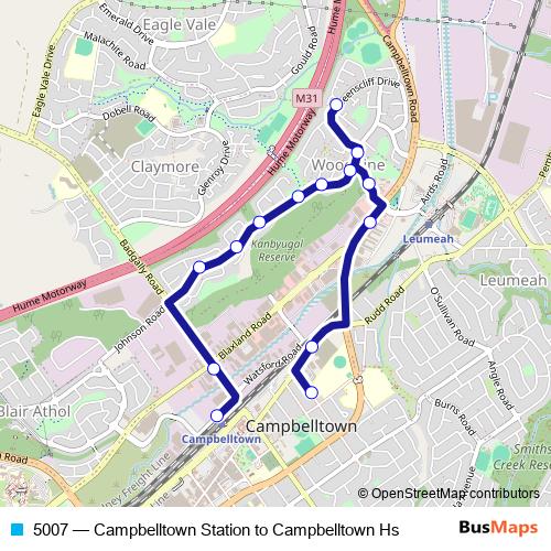 5007 bus Line Map