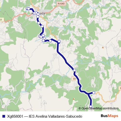 Xg658001 bus Line Map