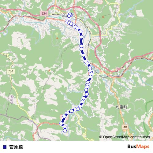 스가와라선 bus Line Map