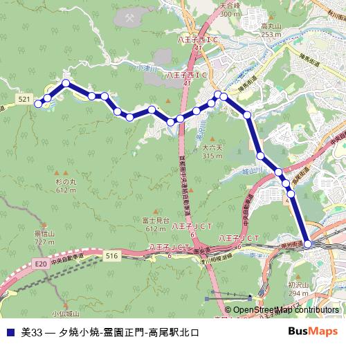美33 bus Line Map