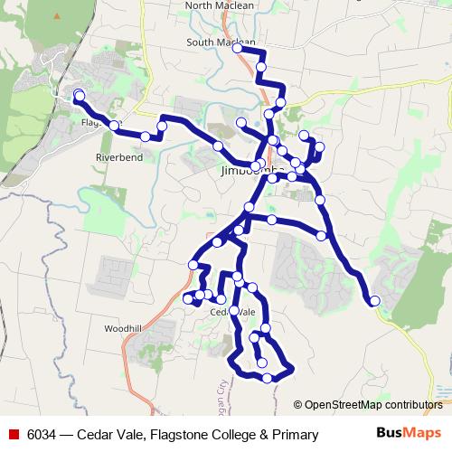 6034 bus Line Map