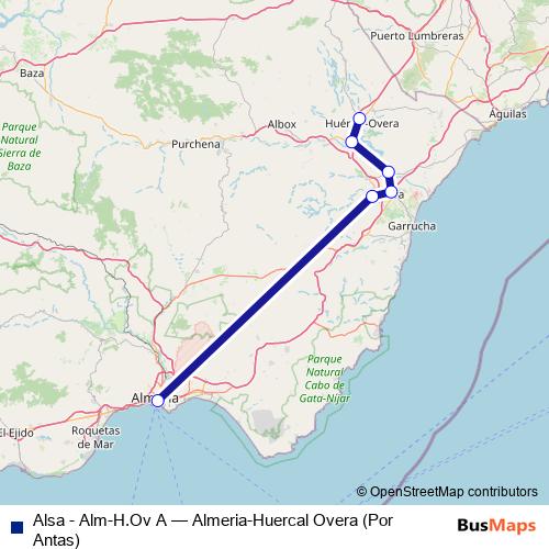 Alsa - Alm-H.Ov A bus Line Map