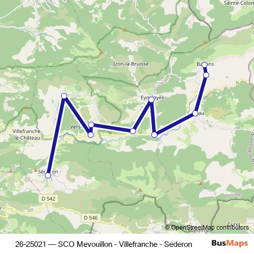 26-25021 bus Line Map