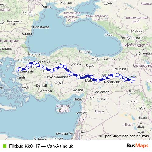 Flixbus Kk0117 bus Line Map