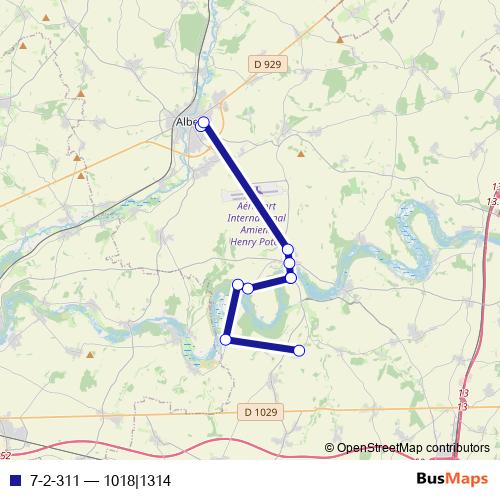 7-2-311 bus Line Map
