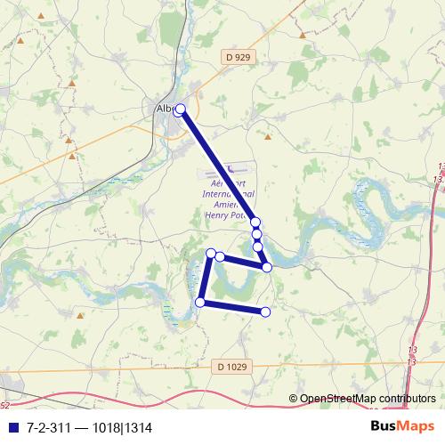 7-2-311 bus Line Map