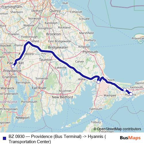 BZ 0930 bus Line Map
