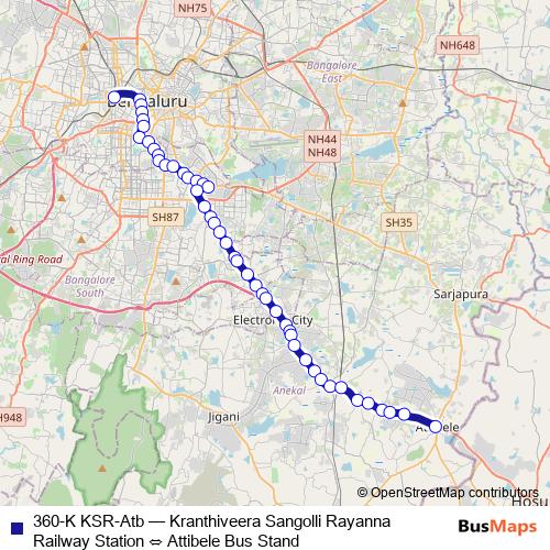 360-K KSR-Atb bus Line Map