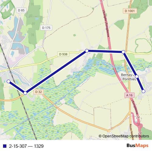 2-15-307 bus Line Map