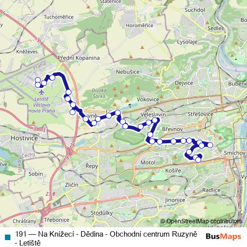 191 bus Line Map
