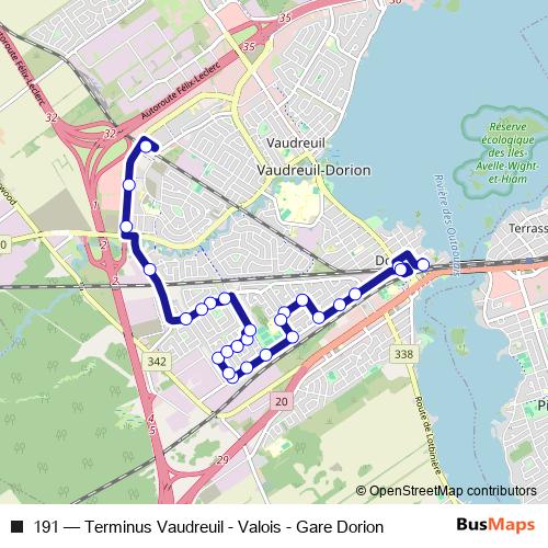 191 bus Line Map