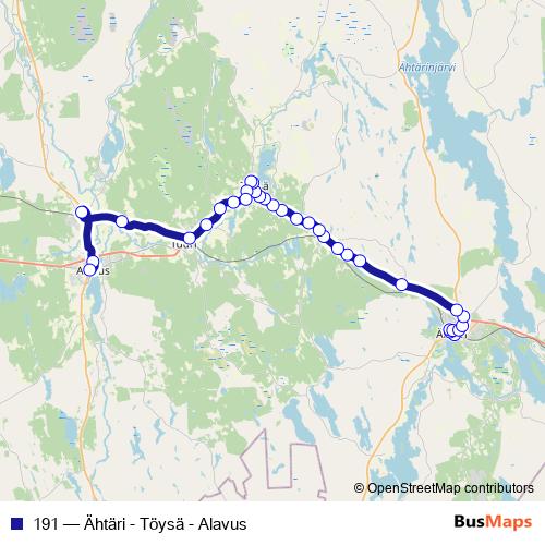 191 bus Line Map