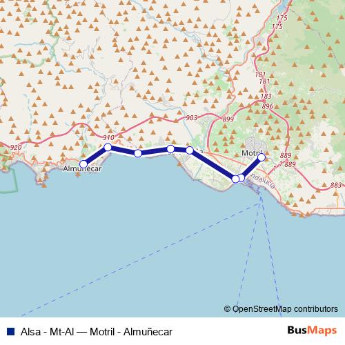 Alsa - Mt-Al bus Line Map