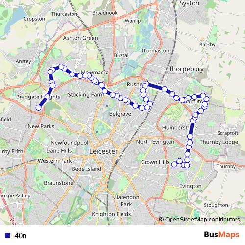 40n bus Line Map