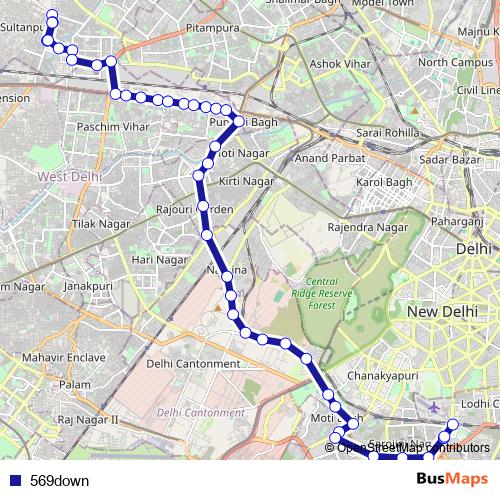 569down bus Line Map