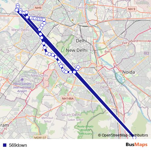 569down bus Line Map