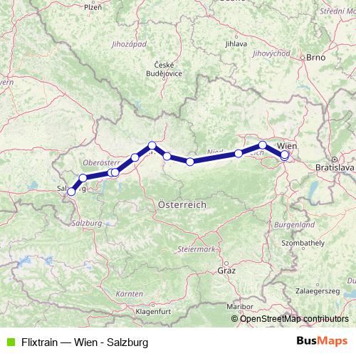 Flixtrain rail Line Map
